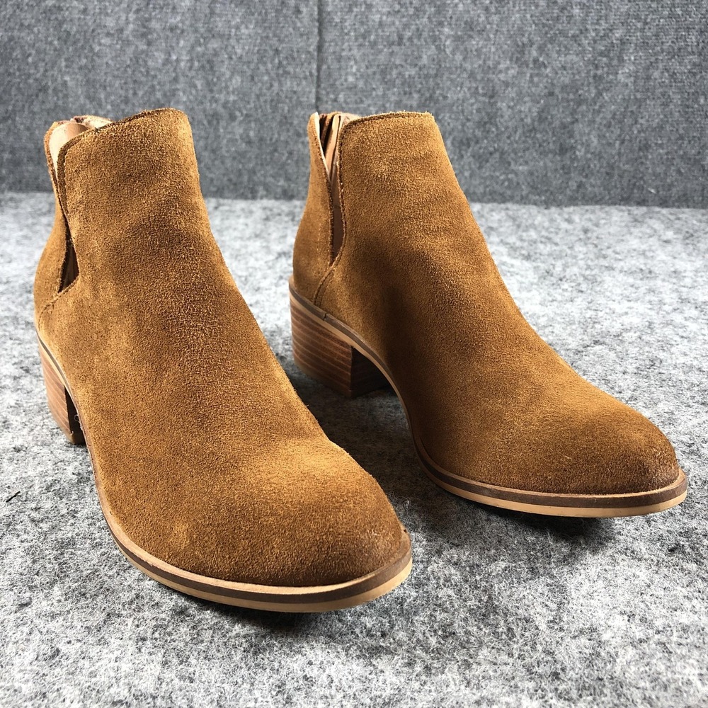 Steve Madden Boots Womens Size 8 Tan Lancaster Suede Cutout Booties‎ LANCC3S1